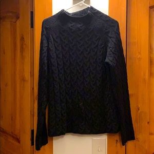 Cozy black cable knit sweater